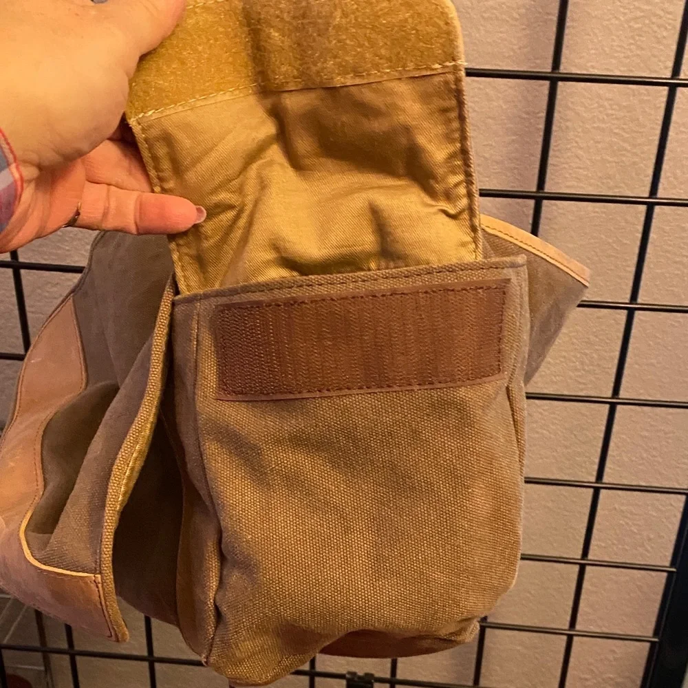 L.L. Bean Olive and Tan Crossbody Bag